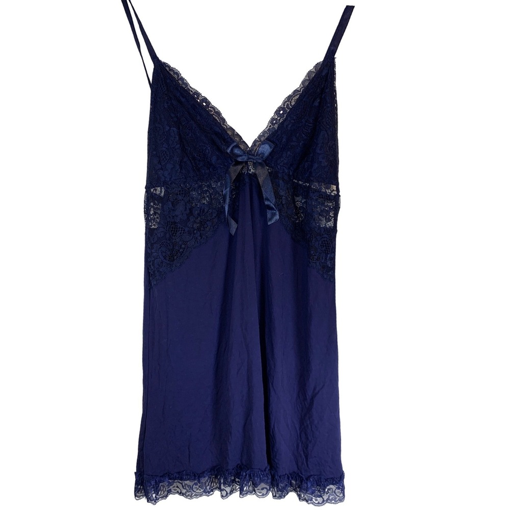 Y2k Lace Chemise‎ babydoll XL slip dress Coquette Romantic Women bow romantic